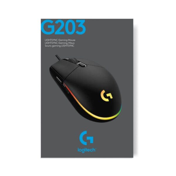 Logitech G203 Lightsync 2nd Gen Ratón Gaming 8000DPI RGB Negro - Imatge 3